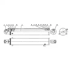 Piston Rod Seal 55X70.5X6 - Блок «B80A-ZT-00 Левый стабилизатор цилиндра»  (номер на схеме: 12)