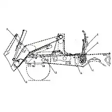 Auto-level Mechanism - Блок «B80B10 Гидравлическая система погрузчика»  (номер на схеме: 12)