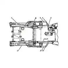 Left Lift Cylinder Assembly - Блок «B80B1004 Линейный цилиндр»  (номер на схеме: 1)