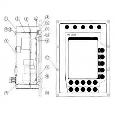 Line plate unit - Блок «Блок дисплея»  (номер на схеме: 3)