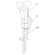 Cleat - Блок «QY65K.90 Трос такелажа»  (номер на схеме: 2)
