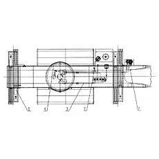 Pipes for oil return and oil drain - Блок «Несущая труба в сборе»  (номер на схеме: 2)