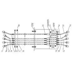 Lever - Блок «qy16k-72a Выносная стрела рабочей системы»  (номер на схеме: 8)