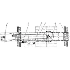 Pipes for front outrigger oil - Блок «qy50k-65ii Несущая труба в сборе»  (номер на схеме: 1)