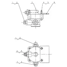 Relay valve - Блок «xz16k-41-1a Клапан ножного реле в сборе»  (номер на схеме: 3)