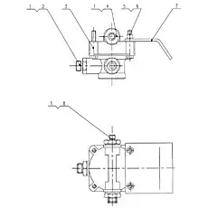 Relay valve - Блок «xz16k-41-4a Клапан ручного реле в сборе»  (номер на схеме: 3)