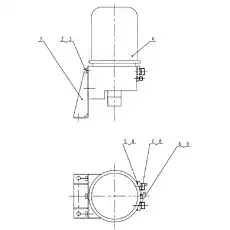 Air dryer - Блок «xz16k-41-6 Воздушный осушитель сборе»  (номер на схеме: 4)