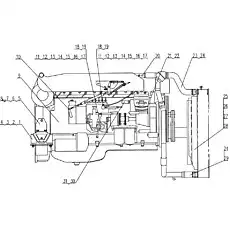 Washer 12 - Блок «xz35k-45a Установка двигателя i»  (номер на схеме: 2)