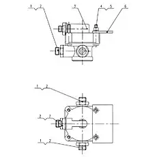 Relay valve - Блок «Пневмоклапан»  (номер на схеме: 3)