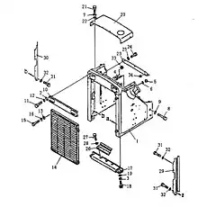 PLATE - Блок «Защита радиатора»  (номер на схеме: 26)