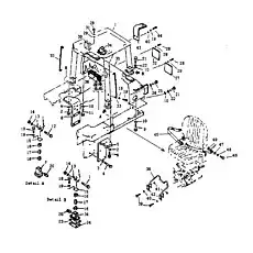 PLATE, L.H. - Блок «Кронштейн конструкции защиты от опрокидывания»  (номер на схеме: 5)