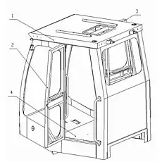 Left door assembly - Блок «Кабина водителя»  (номер на схеме: 2)