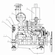 Front engine bracket - Блок «Дизельный двигатель»  (номер на схеме: 8)