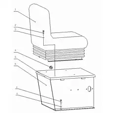 Bolt M8x25 - Блок «Ящик сиденья»  (номер на схеме: 2)