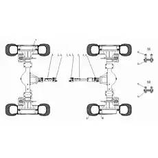 Front axle - Блок «Система осей»  (номер на схеме: 1)