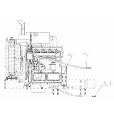 Diesel engine oil return pipe - Блок «Дизельный двигатель»  (номер на схеме: 2)