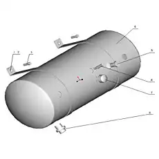 Air tank - Блок «Воздушный бак в сборе»  (номер на схеме: 4)