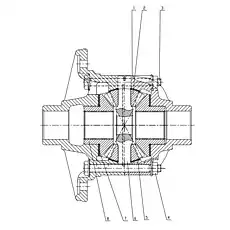 Axle shaft gear gasket - Блок «Дифференциал в сборе»  (номер на схеме: 7)