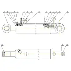 Joint bearing GE40ES - Блок «Цилиндр рулевого управления»  (номер на схеме: 18)