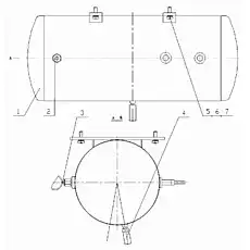 Air tank assembly - Блок «Воздушный бак в сборе»  (номер на схеме: 1)