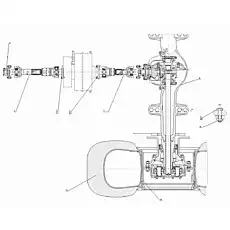 Rear drive shaft - Блок «Система осей»  (номер на схеме: 7)