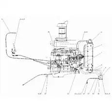 Torque converter oil return pipe - Блок «Система дизельного двигателя»  (номер на схеме: 25)