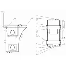 Hydraulic oil tank assembly - Блок «Гидравлический масляный бак»  (номер на схеме: 2)