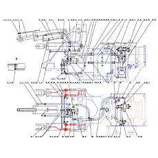 Implement and pilot duplex pump - Блок «Система гидравлического инструмента»  (номер на схеме: 34)