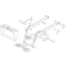 Articulated pin shaft of lift frame - Блок &laquo;Инструмент в сборе&raquo;  (номер на схеме: 5)