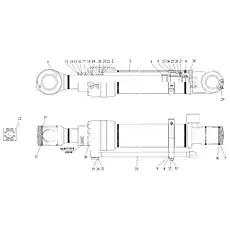 BACK-UP RING 110×115×9.7 110×115×9.7 - Блок «Цилиндр ковша»  (номер на схеме: 24)