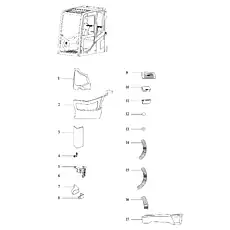 AIR DUCT COVER YZLG21T-00015 - Блок «OPERATOR'S CAB»  (номер на схеме: 17)