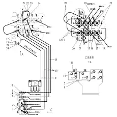 CONNECTOR BAFFLE 6B-06LN - Блок «PILOT LINES»  (номер на схеме: 6)