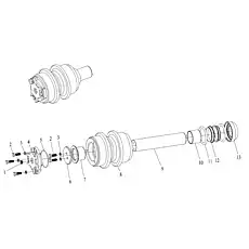 BOLT M10×30 LGWT210-07 M10×30 - Блок «Катки в сборе»  (номер на схеме: 2)