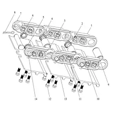 BOLT LGWL225-13 - Блок «Звено гусеницы»  (номер на схеме: 12)