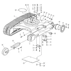 BOLT M12×35 GB/T5783 M12×35 - Блок «UNDERCARRIAGE ASSEMBLY»  (номер на схеме: 24)