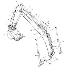 ARM ASSEMBLY CDM6210.06 - Блок «Рабочее оборудование»  (номер на схеме: 4)