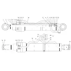 BACK-UP RING 115×120×9.7 115×120×9.7 - Блок «Цилиндр стрелы»  (номер на схеме: 18)