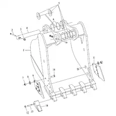 BODY, BUCKET CDM6210.71.01 - Блок «Ковш в сборе»  (номер на схеме: 1)