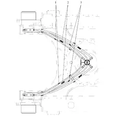 HOSE ASSEMBLY F481CACF080804-2300-PG1500 - Блок &laquo;Линии шасси&raquo;  (номер на схеме: 1)