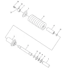 BACK-UP RING 75×95×3 ZJ32D00-0009 75×95×3 - Блок «IDLER CUSHION»  (номер на схеме: 11)