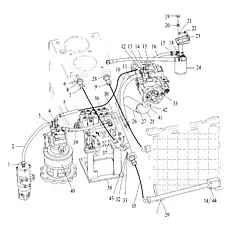 ADAPTORS 1 LG6225A.05.02-01 1 - Блок «OIL RETURN LINES»  (номер на схеме: 28)