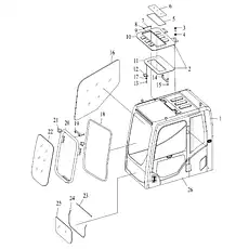 BODY, CABIN YZ-ZWJSS-047A - Блок «OPERATOR'S CAB»  (номер на схеме: 1)