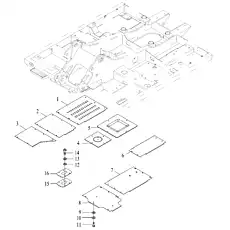 BOLT M10×25 GB/T5783 M10×25 - Блок «PLATFORM BOTTOM COVER PLATE»  (номер на схеме: 14)