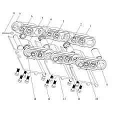 BOLT LGWL225-13 - Блок «Звено гусеницы»  (номер на схеме: 12)