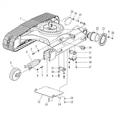 BOLT M12×35 GB/T5783 M12×35 - Блок «UNDERCARRIAGE ASSEMBLY»  (номер на схеме: 15)