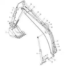 ARM ASSEMBLY CDM6210.06 - Блок «Рабочее оборудование»  (номер на схеме: 4)