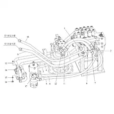 FLANGE COMPONENT M1M1HK-16 - Блок «WORK LINES»  (номер на схеме: 2)