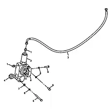 Hose assembly - Блок &laquo;Установка приоритетного клапана в сборе&raquo;  (номер на схеме: 3)