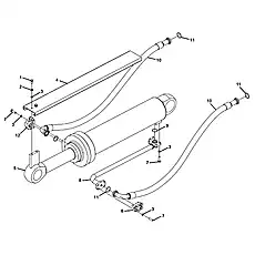 Hose assembly - Блок &laquo;Установка трубопровода цилиндра наклона в сборе&raquo;  (номер на схеме: 10)