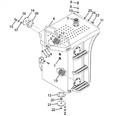Air cleaner - Блок «Гидравлический бак в сборе (CDM835E.13 I .09)»  (номер на схеме: 7)